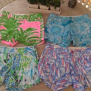 Lot of 4 pairs of Lilly Pulitzer shorts